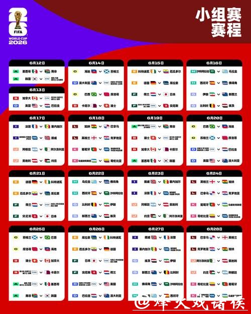 2026世界杯赛程及详细时间表介绍 2026世界杯赛程及详细时间表介绍